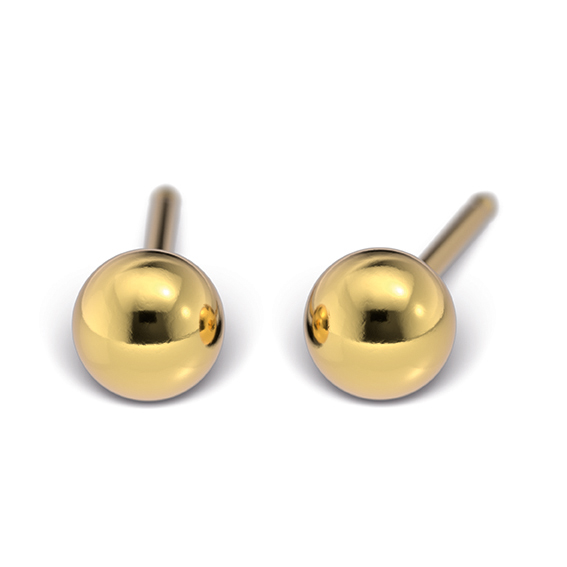 Ball, 3mm or 4mm gold plated